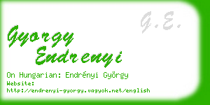 gyorgy endrenyi business card