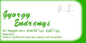 gyorgy endrenyi business card